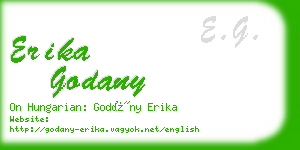 erika godany business card